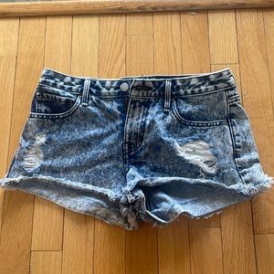 Distressed Jean shorts